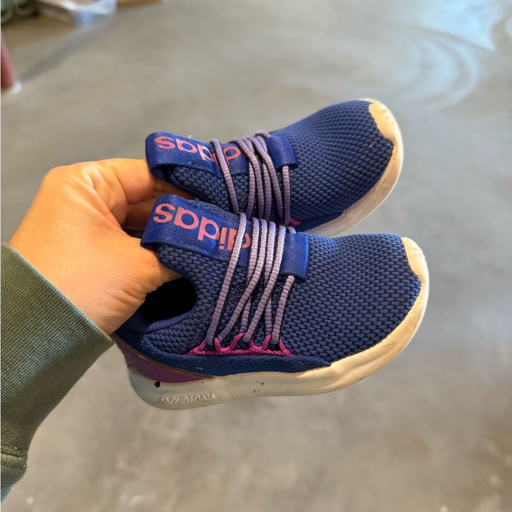 Adidas Kids Navy and Violet Sneakers